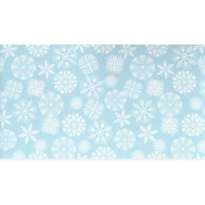 Hallmark Wrapping Paper Christmas Snowflakes on Light Blue 22.5 sq ft Roll Gift